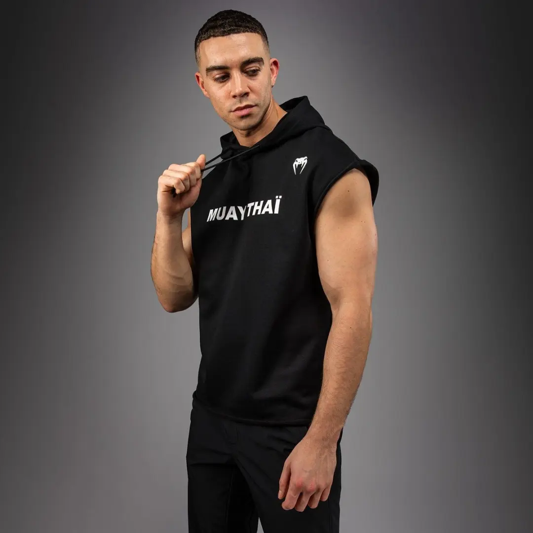 Venum Muay Thai VT Mouwloze Hoodie - S - Zwart/Wit
