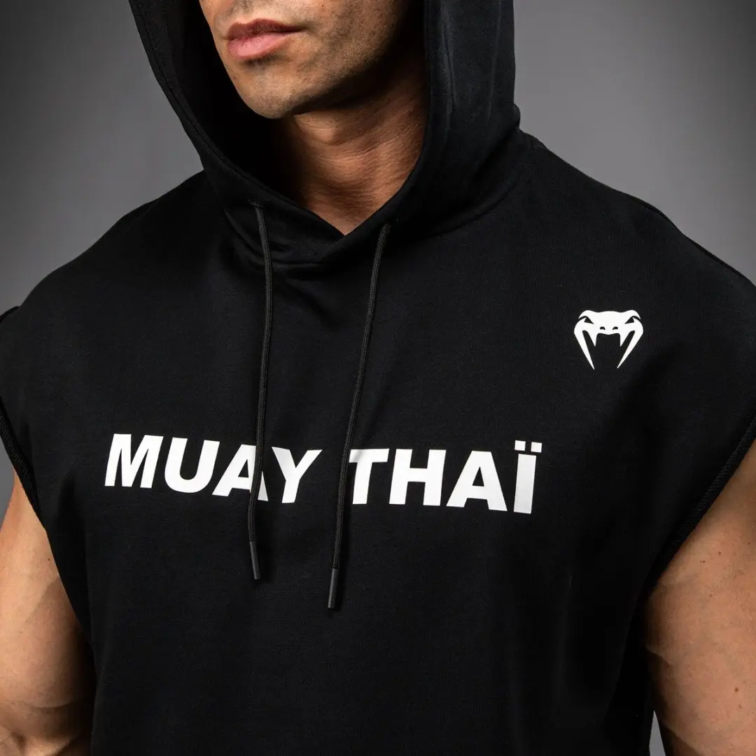 Venum Muay Thai VT Mouwloze Hoodie - S - Zwart/Wit