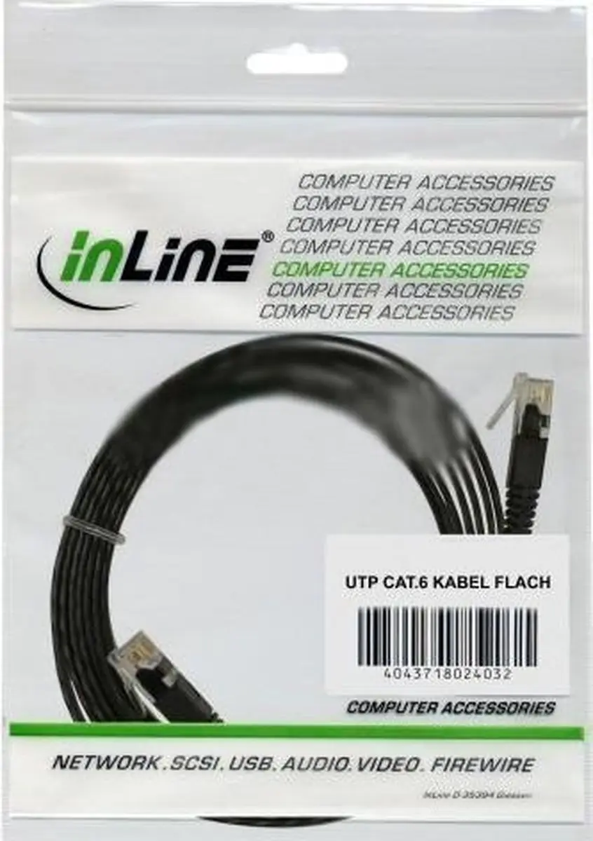 InLine Patchkabel Cat.6 U/UTP 5m - Zwart