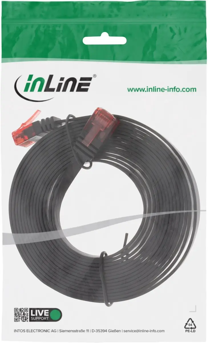 InLine Patchkabel Cat.6 U/UTP 5m - Zwart - afbeelding 6 van 6