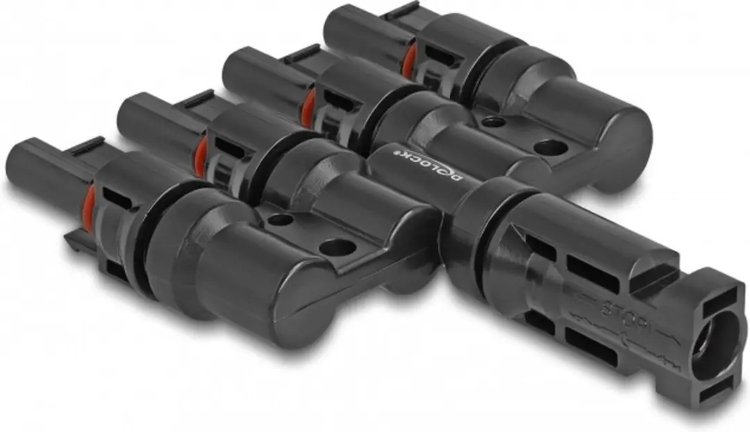 Delock 60026 Tussenstuk voor kabels DL4 - 1x4 Stuks - Zwart