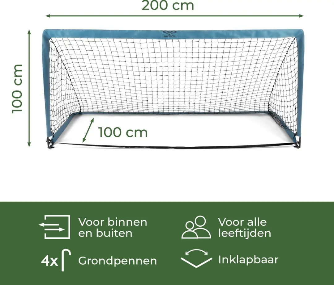 Umbro Voetbaldoel 200x100cm - Blauw