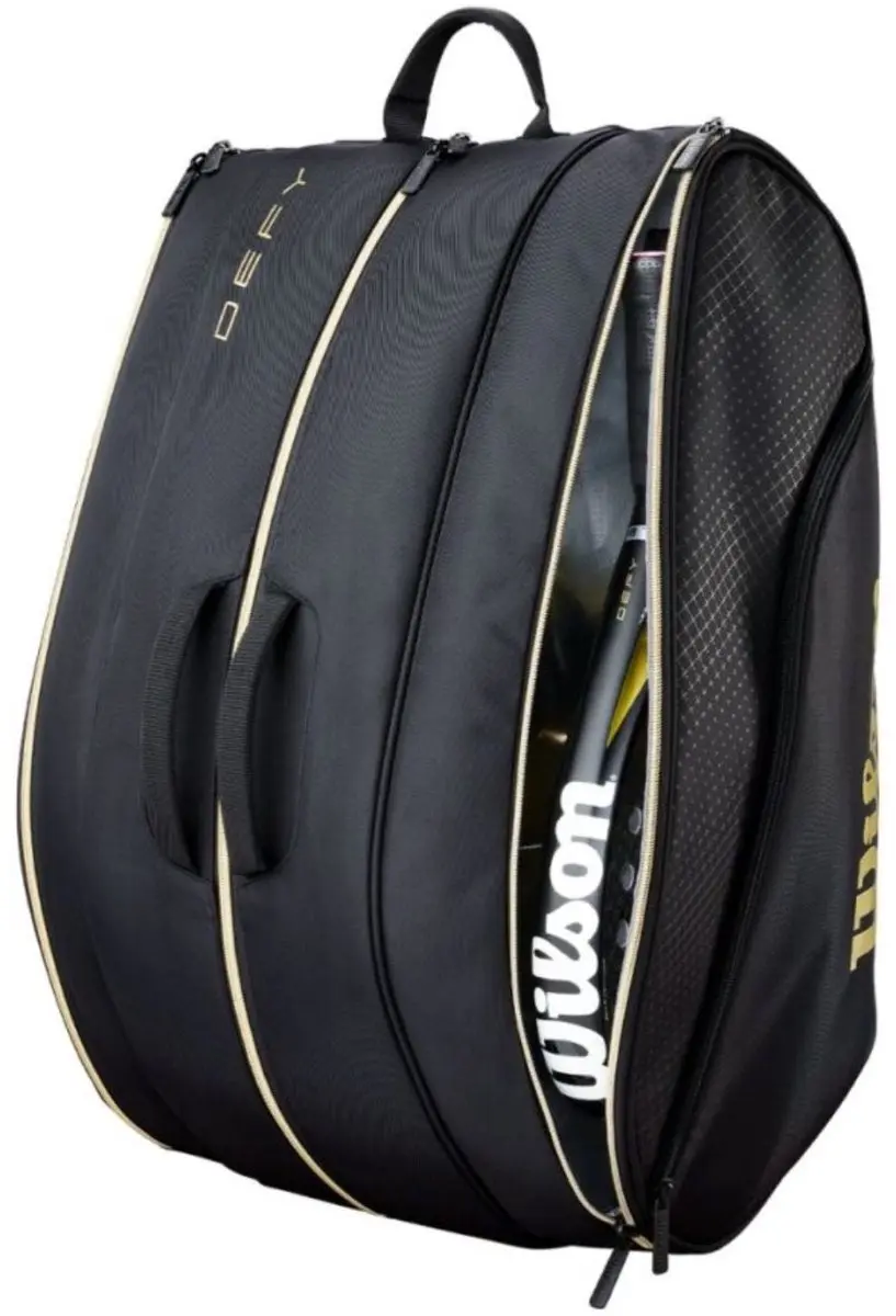 Wilson Padeltas Defy V1 Padel Tas - 3 Vakken - Zwart