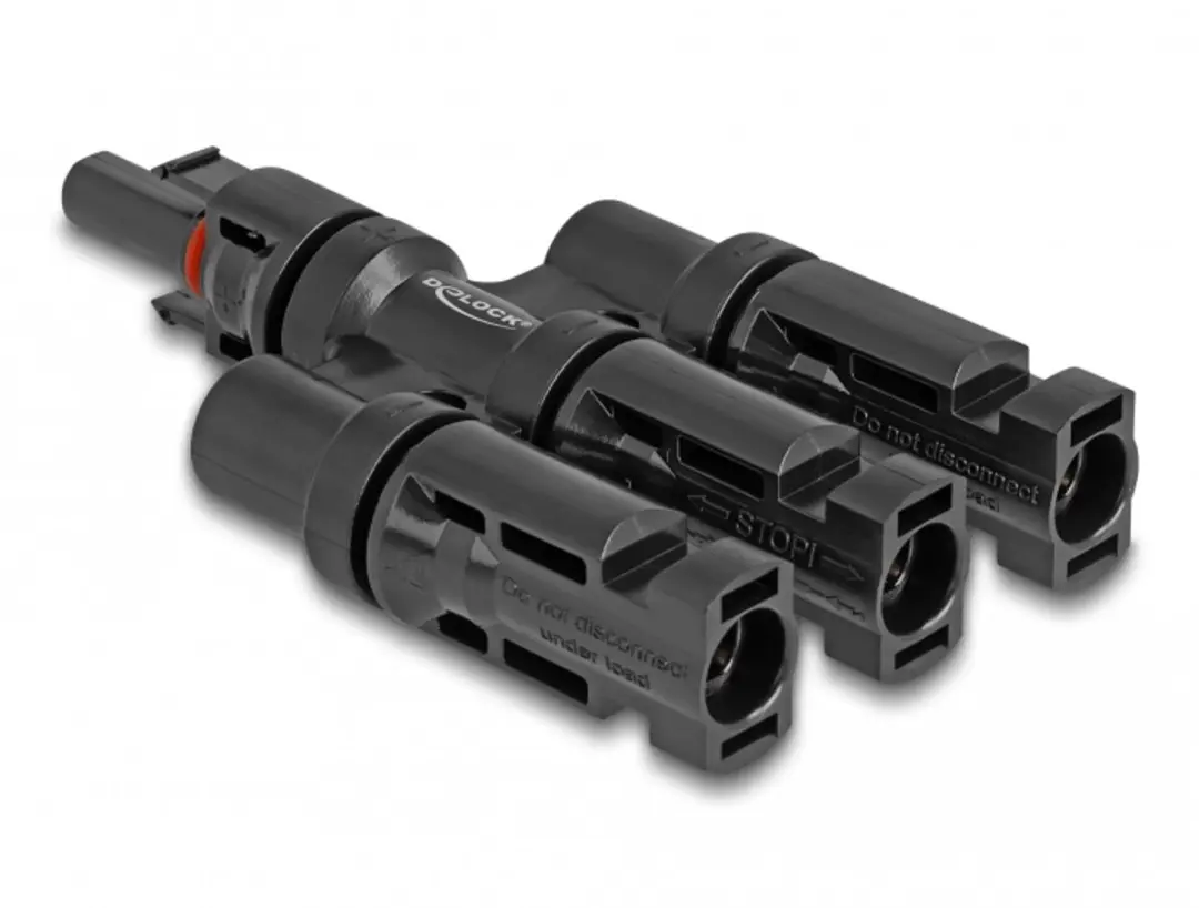 Delock 60025 Tussenstuk voor DL4-kabels - 1x3 - Zwart