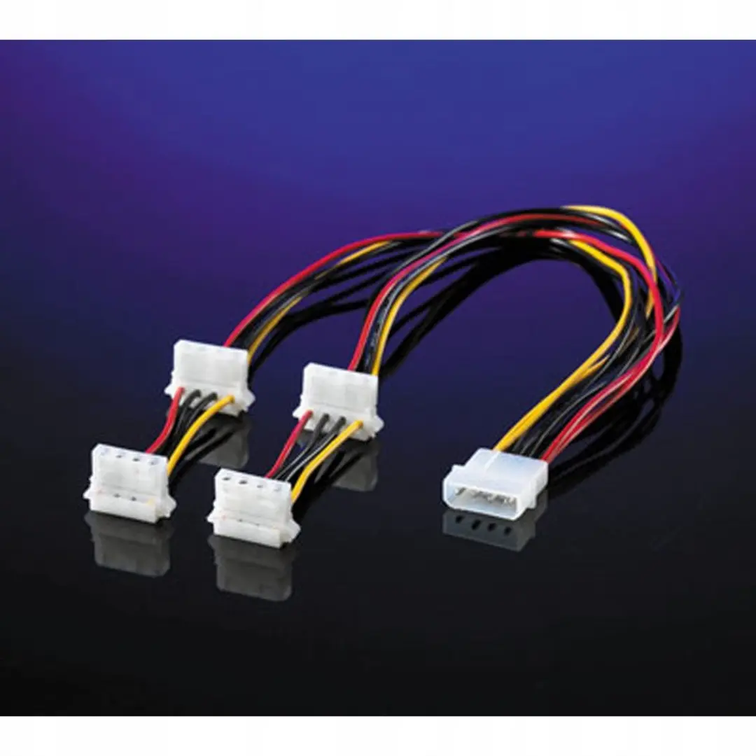 Roline Y-Voedingskabel HDD naar 4x 4-pin 90° - 0,45m
