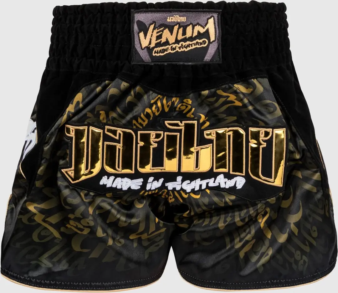 Venum Muay Thai Short Attack Zwart Goud