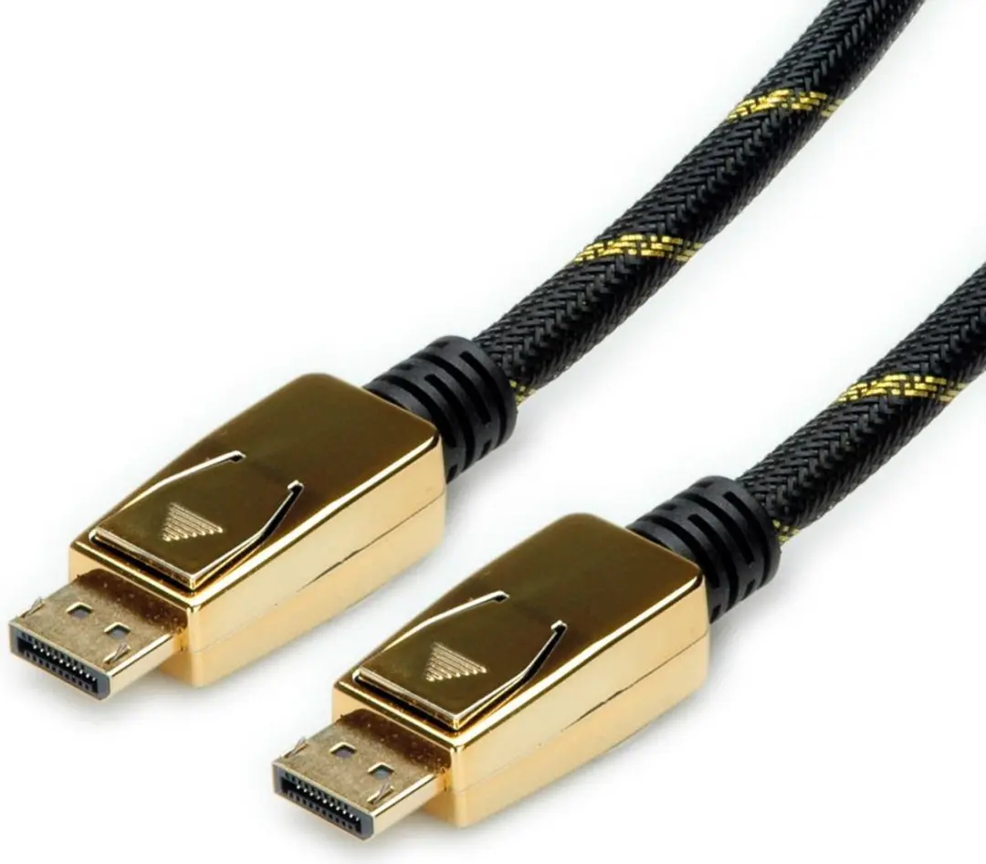 Roline DisplayPort Kabel 1.4 3m - Zwart/Goud