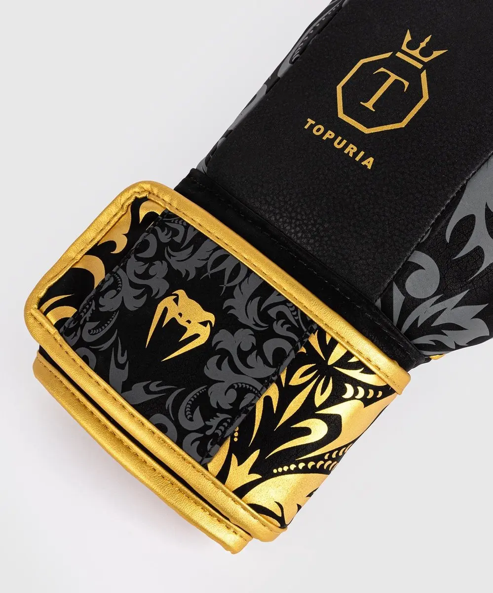 Venum x Ilia Topuria Unmatched Boks Handschoenen 12 oz - Zwart/Goud