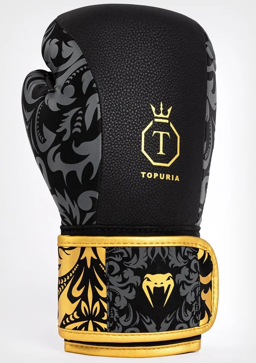Venum x Ilia Topuria Unmatched Boks Handschoenen 12 oz - Zwart/Goud
