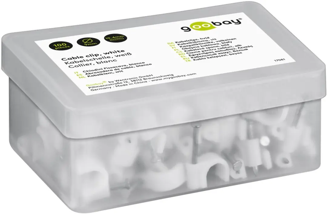 Goobay Kabelklemmen 17081 - 100 Stuks - Wit - afbeelding 6 van 6