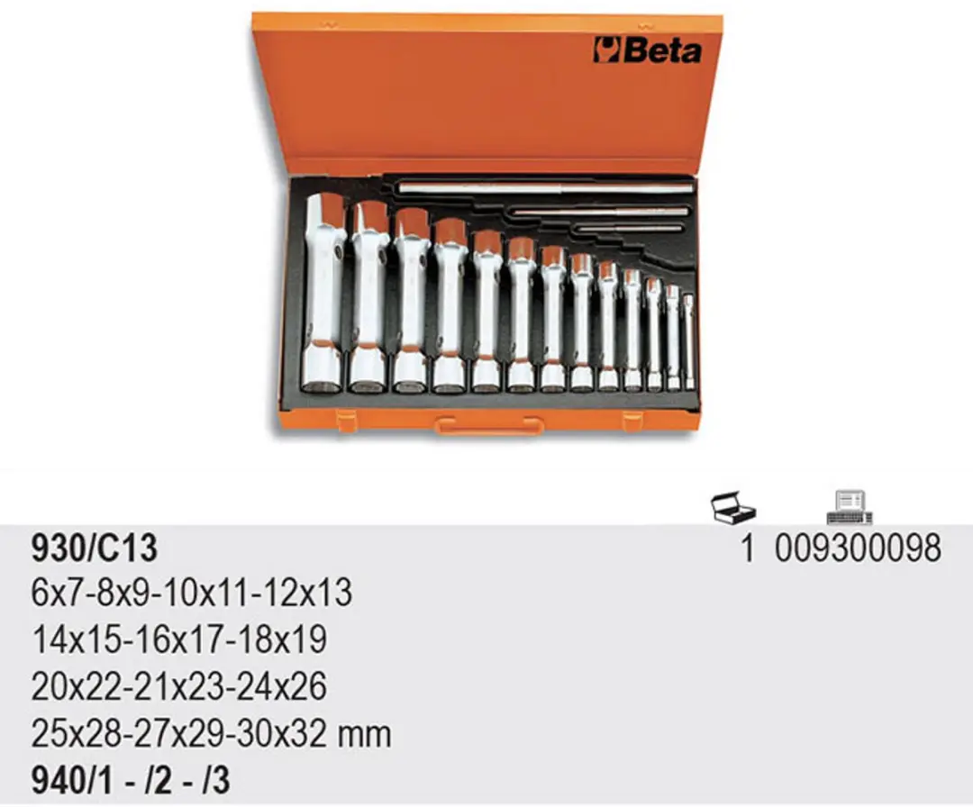 Beta Dubbelzijdige Buissteeksleutel Set 6-32mm - 13 Stuks