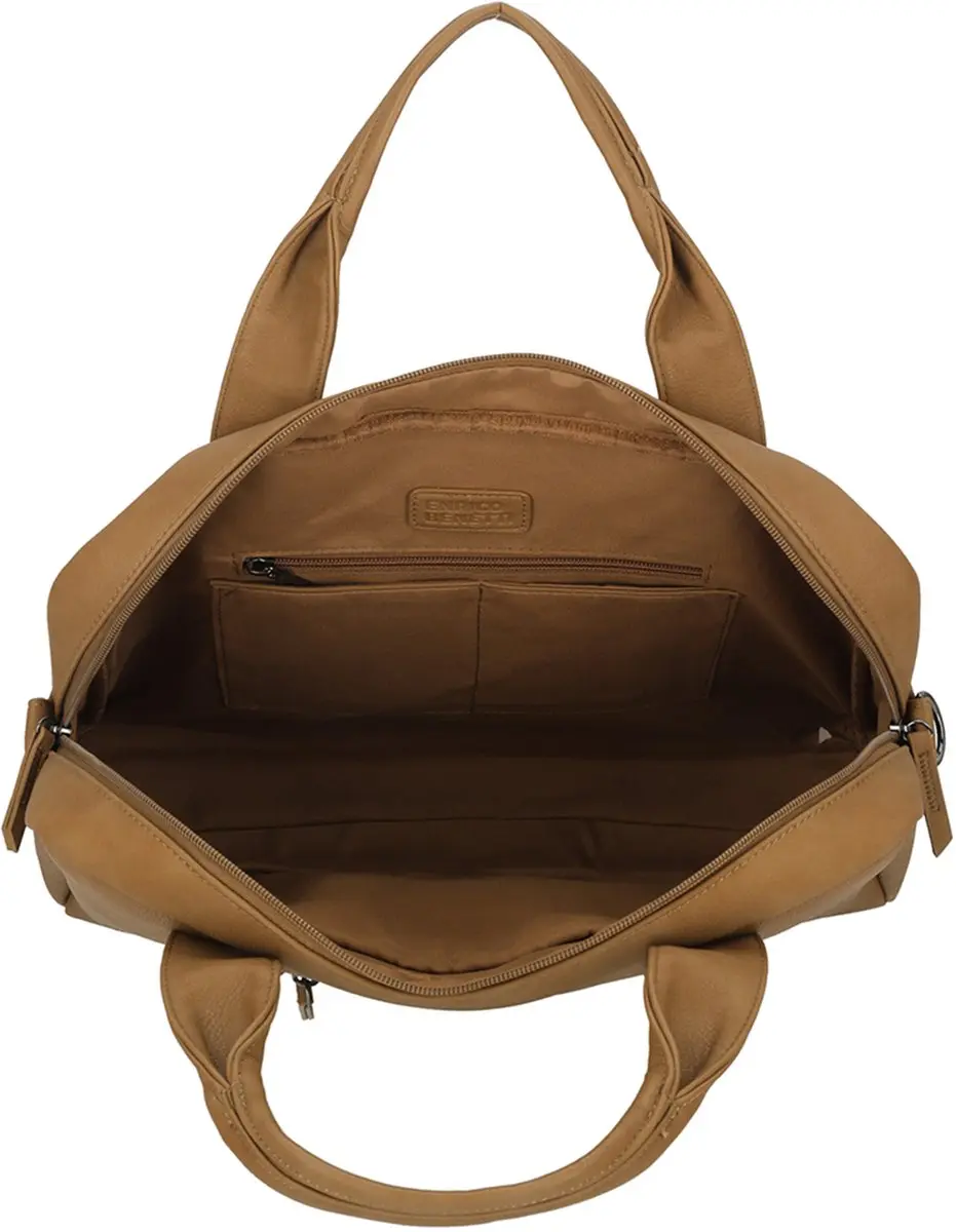 Enrico Benetti Taylor Handtas 15 inch - 3 Vakken - Camel