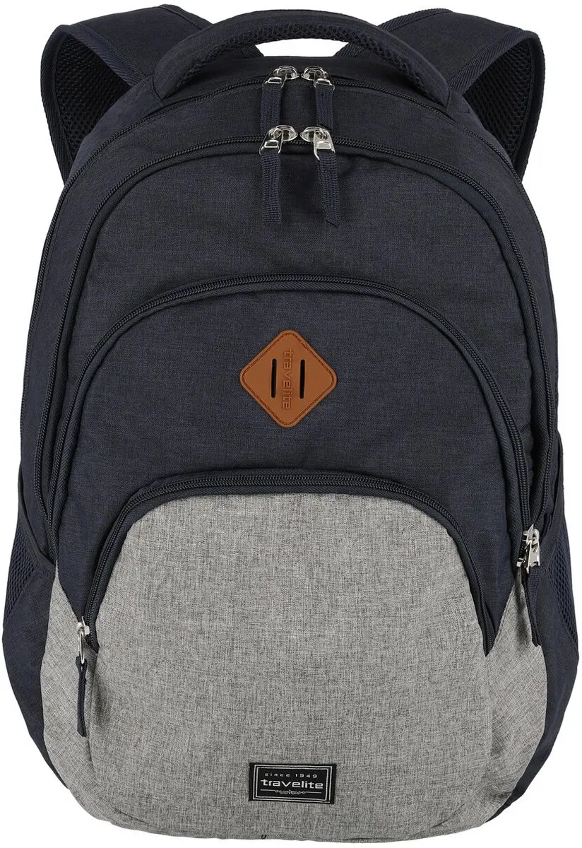 Travelite Basics Backpack 20 - 15 inch - Blauw/Grijs - afbeelding 6 van 6