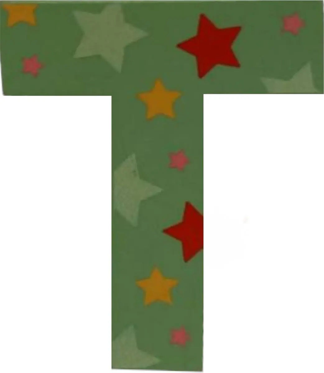BIGJIGS Decoratieletter T Hout 7cm Groen