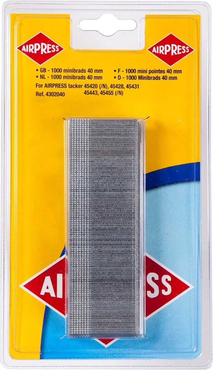 Airpress Minibrads 40mm - 1000 Stuks