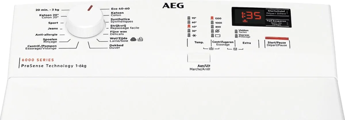 AEG LTR6B62 ProSense Wasmachine Bovenlader 6kg - Wit