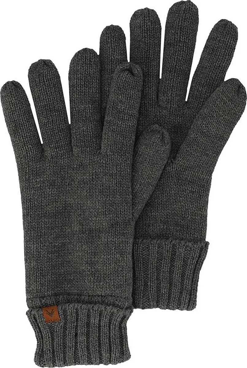 Sarlini Gebreide Handschoenen Midden Grijs L/XL