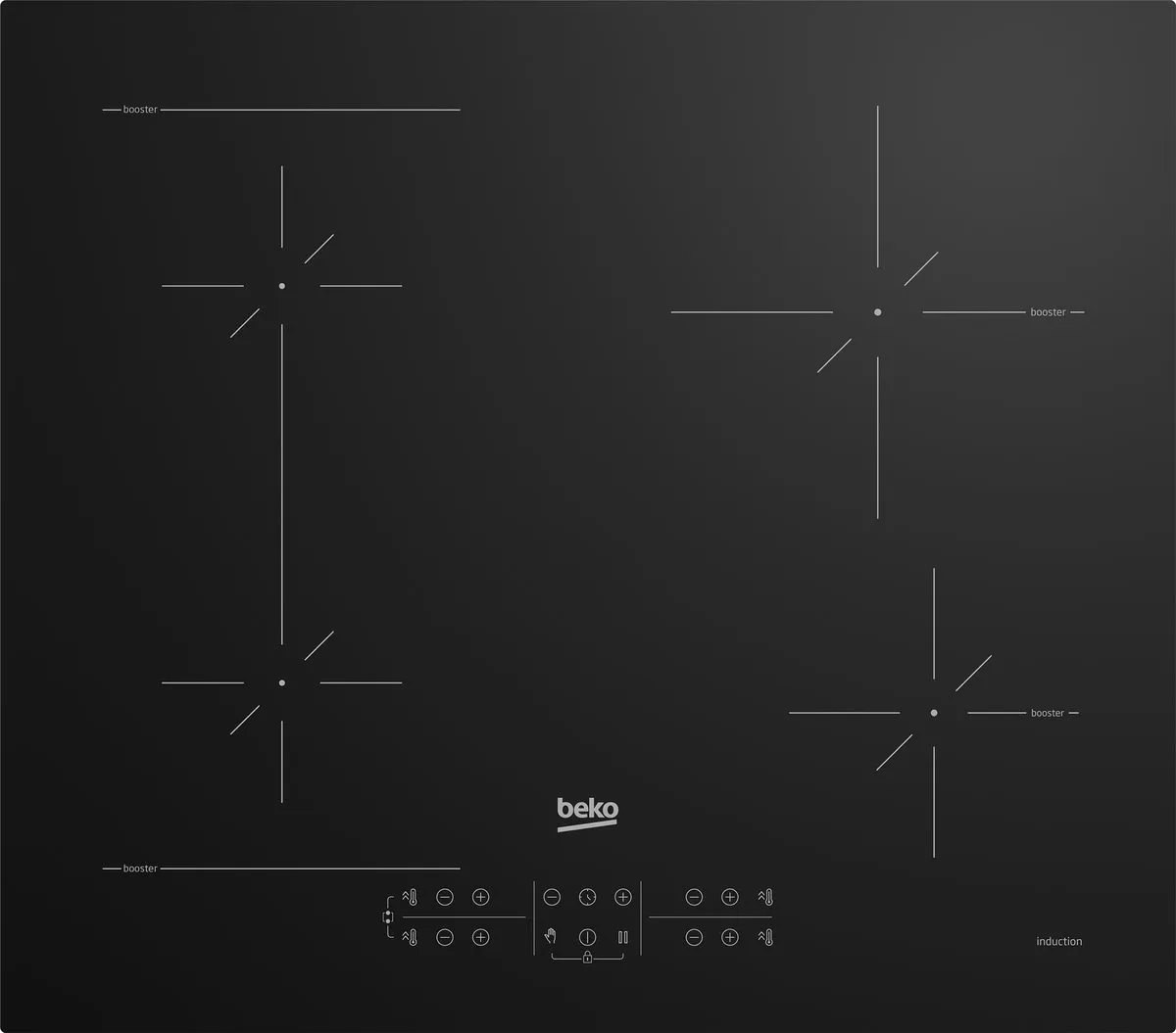 Beko HII64200SFMT Inductiekookplaat 59cm - 4 Zones - Zwart