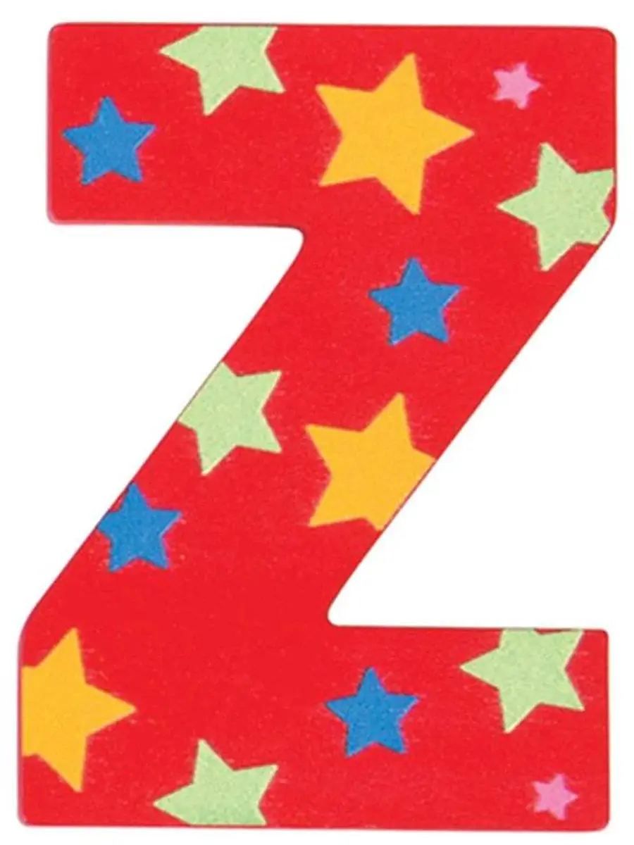 BIGJIGS Decoratieletter Z Hout 7cm Rood