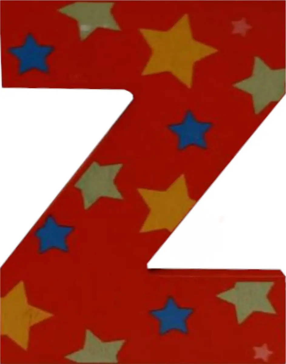 BIGJIGS Decoratieletter Z Hout 7cm Rood