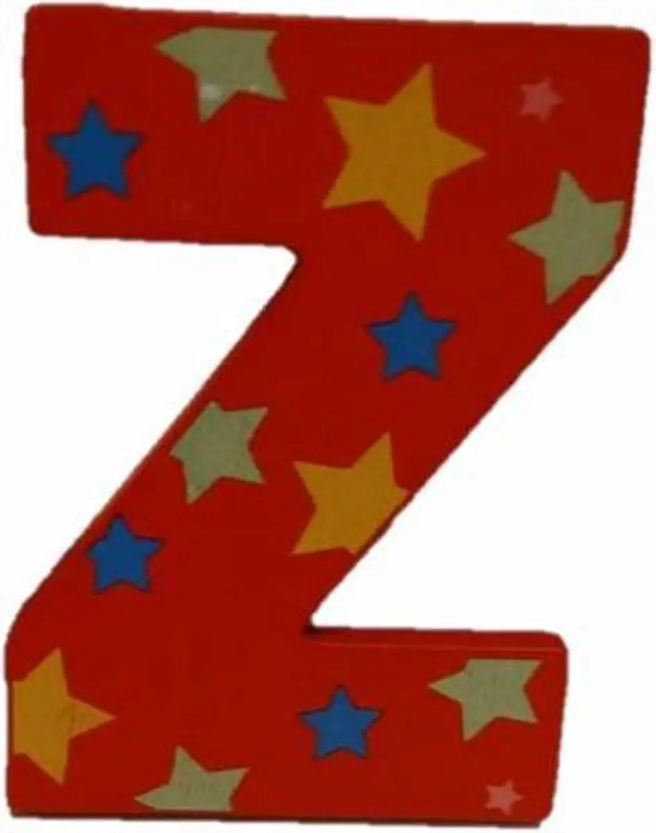 BIGJIGS Decoratieletter Z Hout 7cm Rood