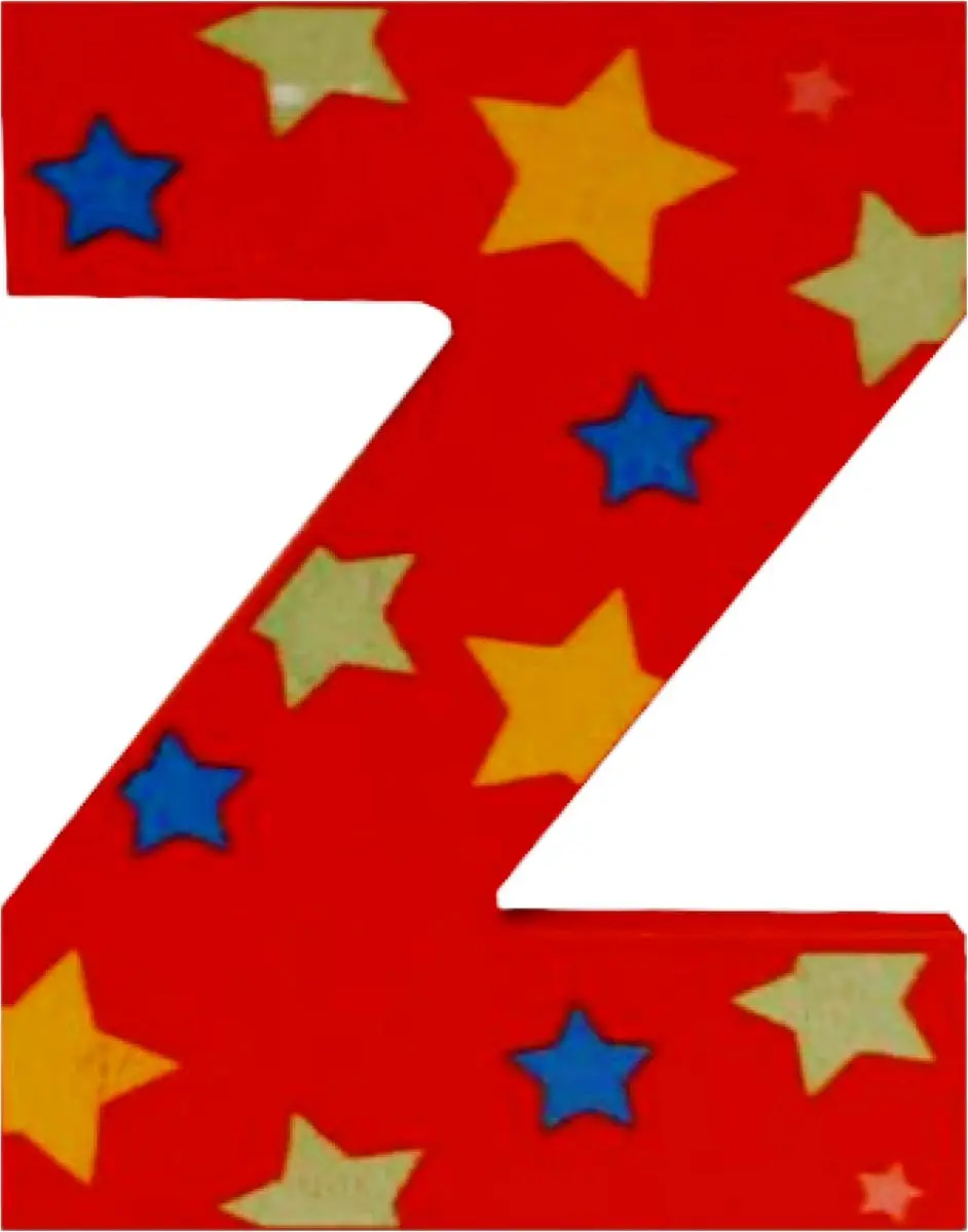 BIGJIGS Decoratieletter Z Hout 7cm Rood