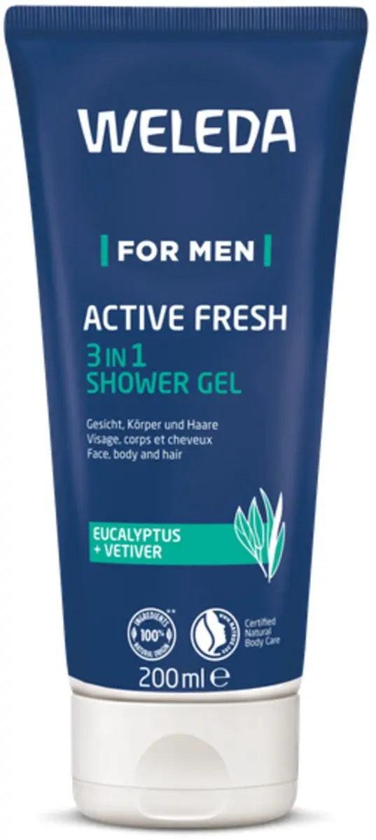 Weleda Active Fresh Men Douchegel 3-in-1 - 1200ml (6x200ml)