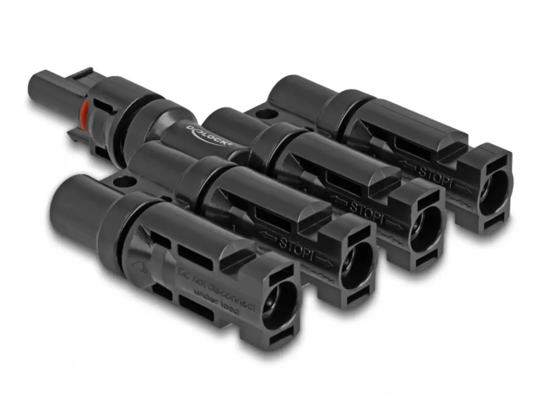 Delock 60027 Tussenstuk Kabels - 1x DL4 naar 4x DL4 - Zwart