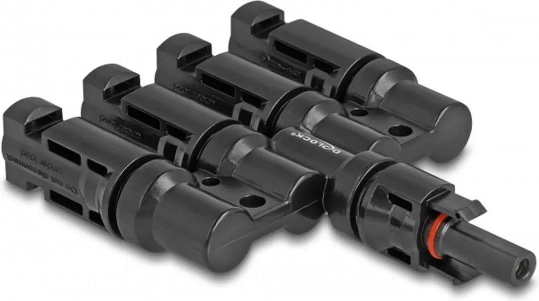 Delock 60027 Tussenstuk Kabels - 1x DL4 naar 4x DL4 - Zwart