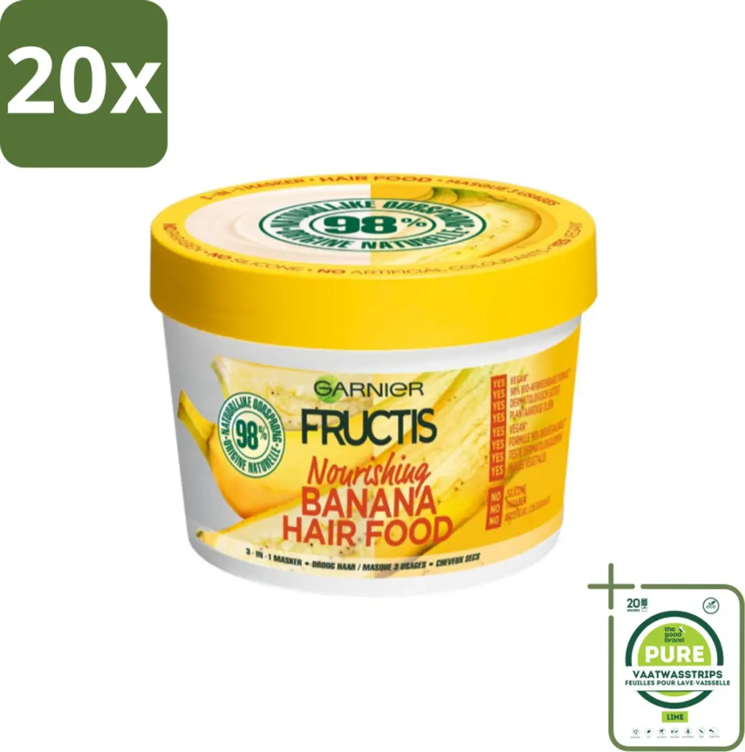Garnier Fructis Hair Food Banana 3-in-1 Haarmasker 20 Stuks