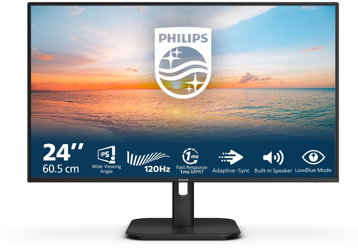 Philips 24E1N1200A/00 Monitor 23.8" Full HD - Zwart