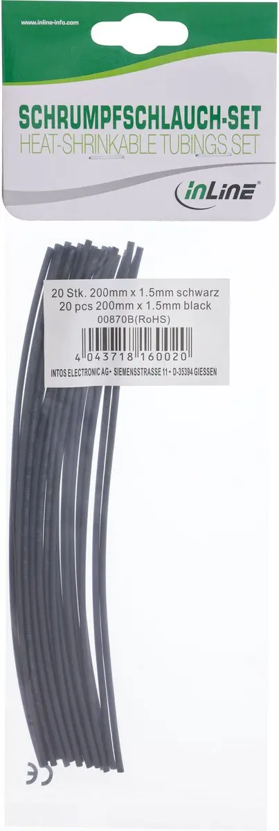 InLine Krimpkous 200mm - 1,5mm→0,75mm - 20 Stuks