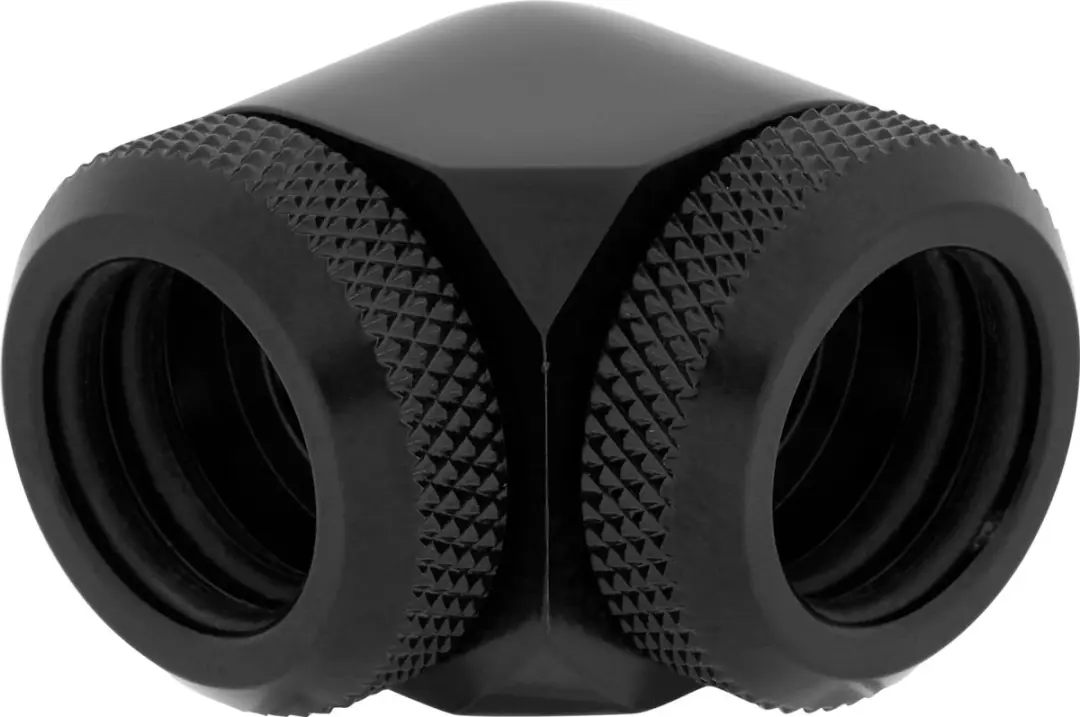Corsair Hydro X XF Hardline 90° Twin Pack - OD 14mm - Messing - Zwart