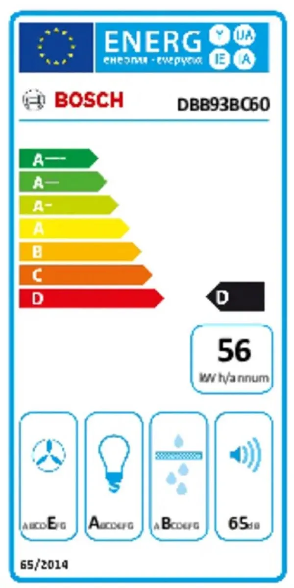 Bosch DBB93BC60 Serie 2 Afzuigkap 90cm - Zwart - afbeelding 2 van 6