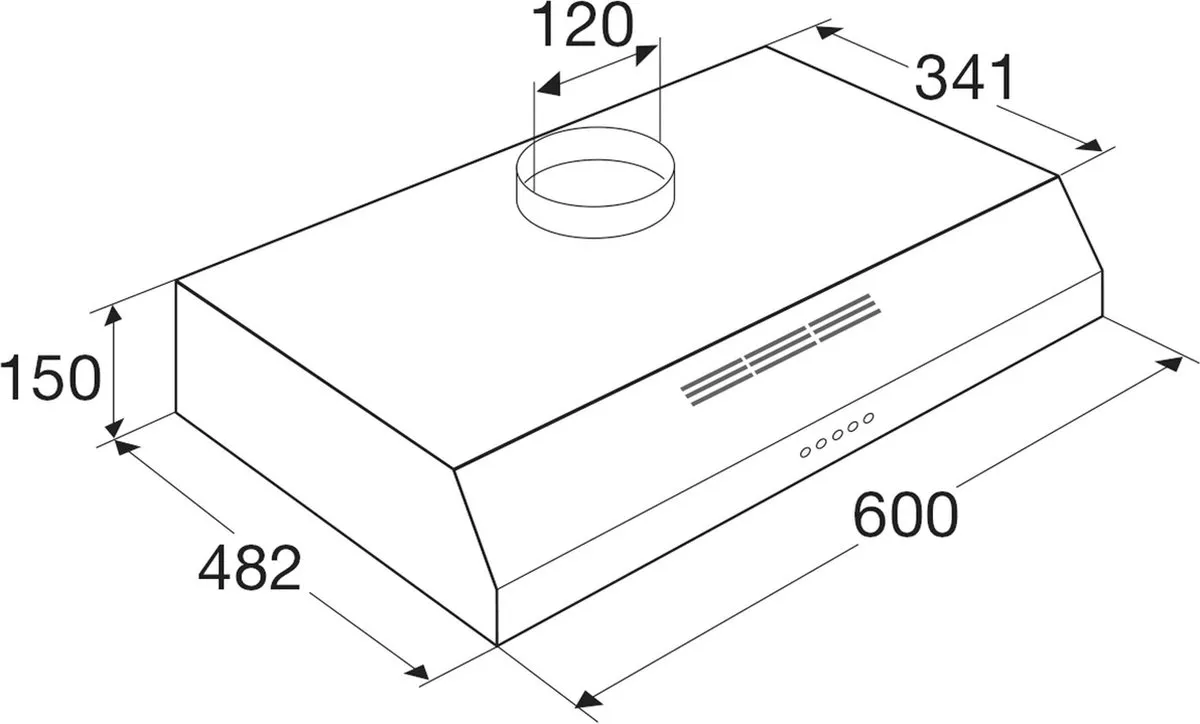 Etna AO761RVS Onderbouw Afzuigkap - 350 m³/u - RVS