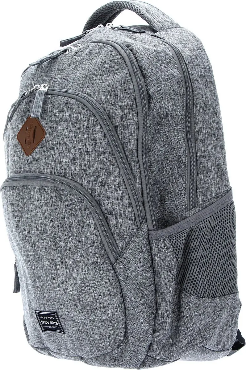 Travelite Basics Backpack 03 - 15 inch - 7 Vakken - Lichtgrijs
