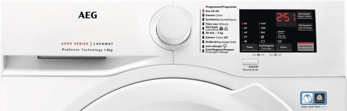 AEG LF62R840 ProSense Wasmachine 8kg - 1400 toeren - Wit