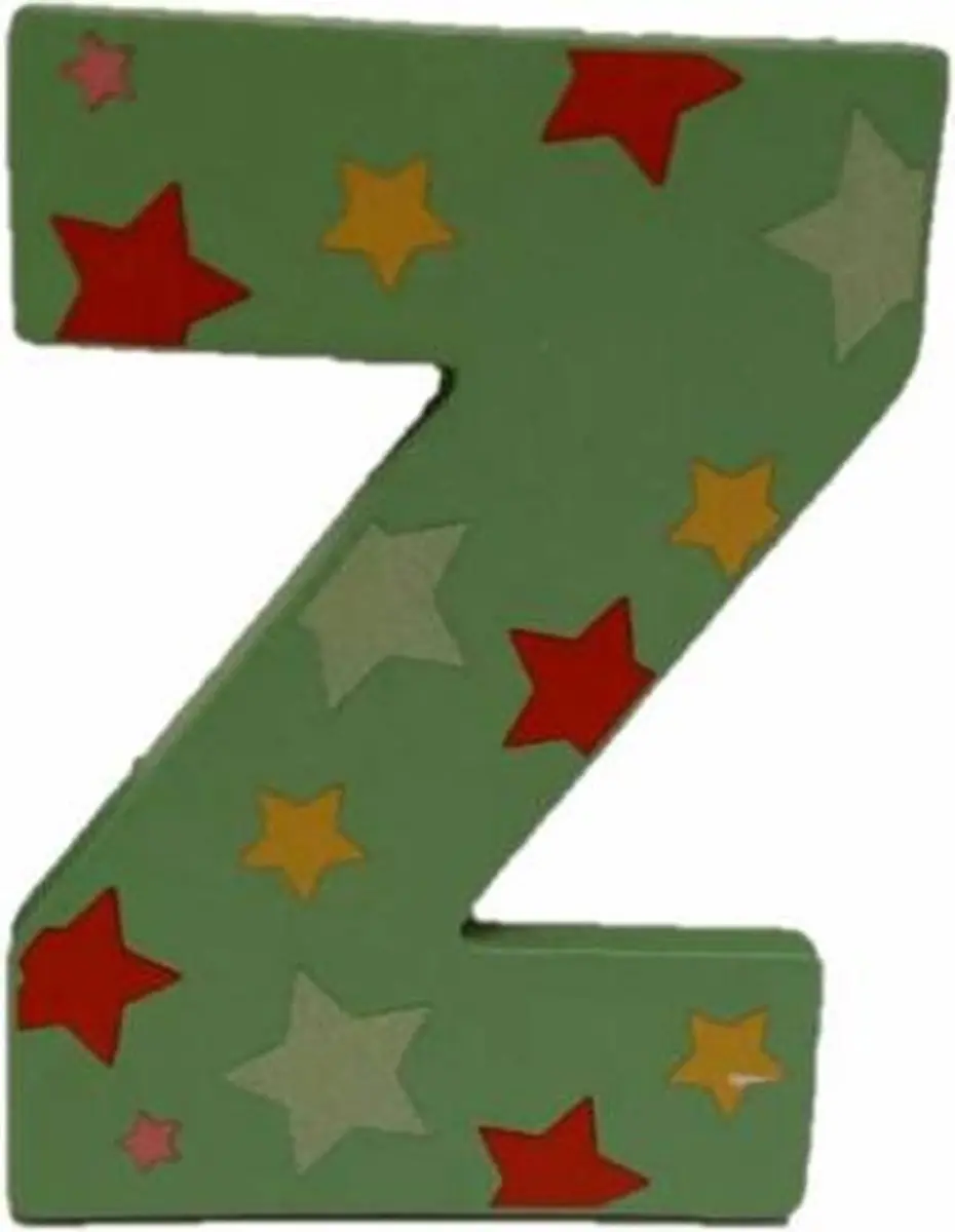 BIGJIGS Decoratieletter Z - Hout - 7cm - Groen