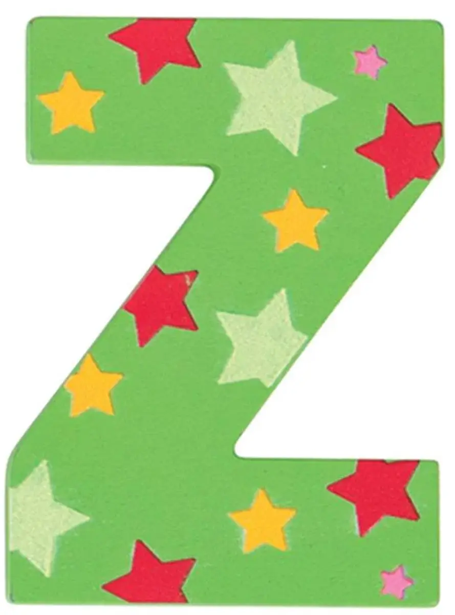BIGJIGS Decoratieletter Z - Hout - 7cm - Groen