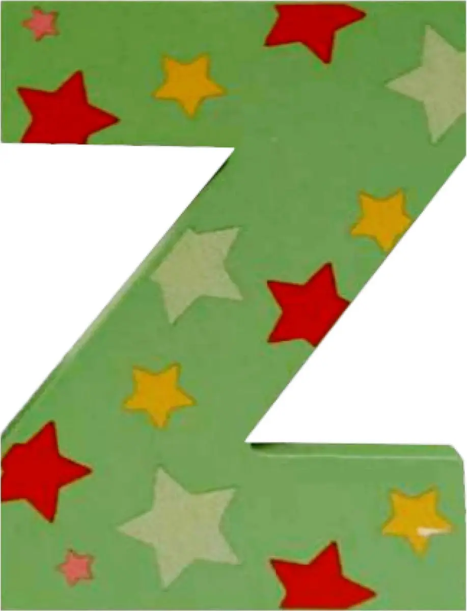BIGJIGS Decoratieletter Z - Hout - 7cm - Groen