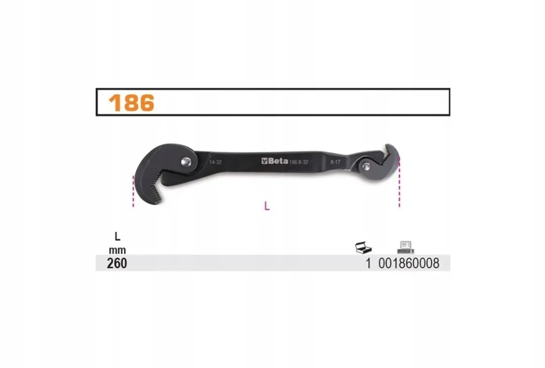 Beta Verstelbare Sleutel 8-32mm
