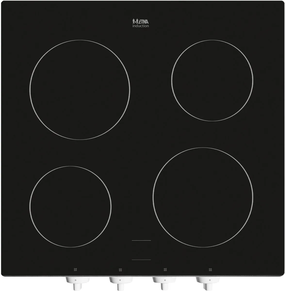Etna KCV154WIT Vrijstaande Keramische Kookplaat 54cm - 4 Zones - Wit