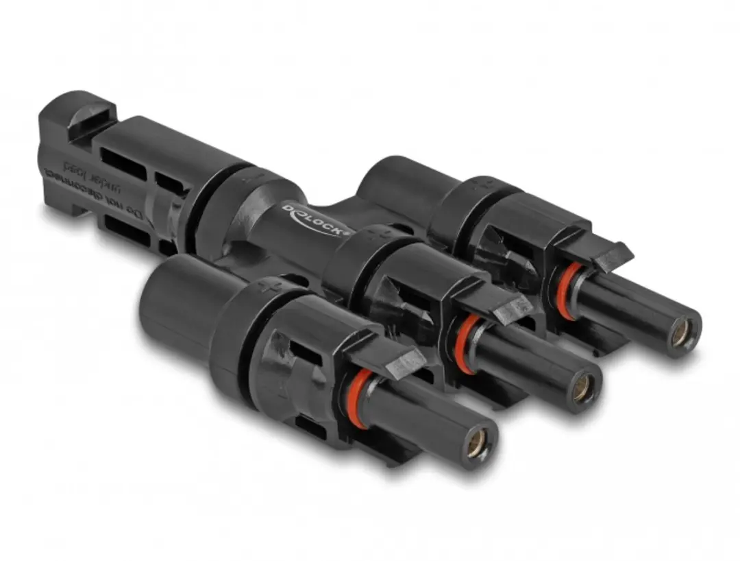 Delock 60024 Tussenstuk voor Kabels - 1x DL4 + 3x DL4 Zwart