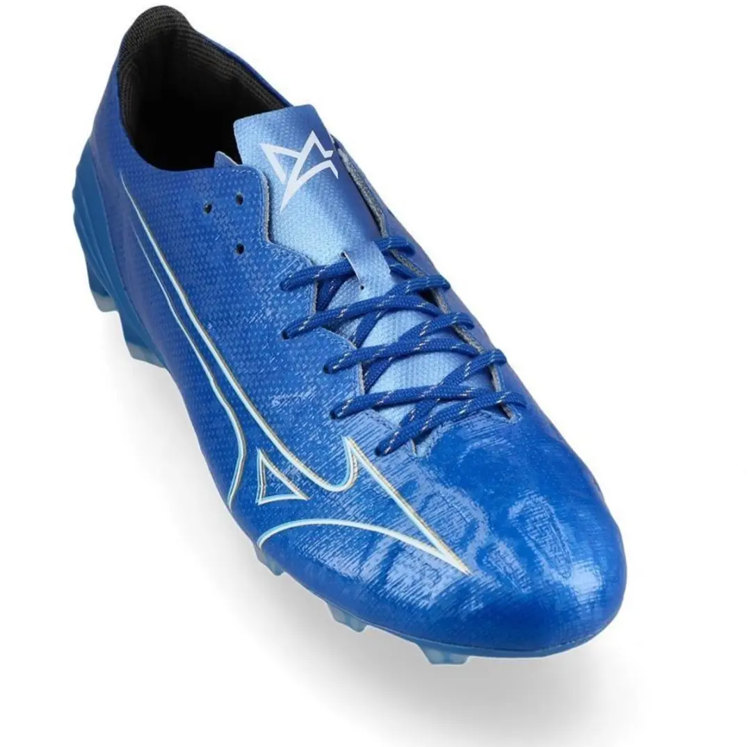 Mizuno Alpha Pro FG Voetbalschoenen 43 - Laser Blue/White/Gold