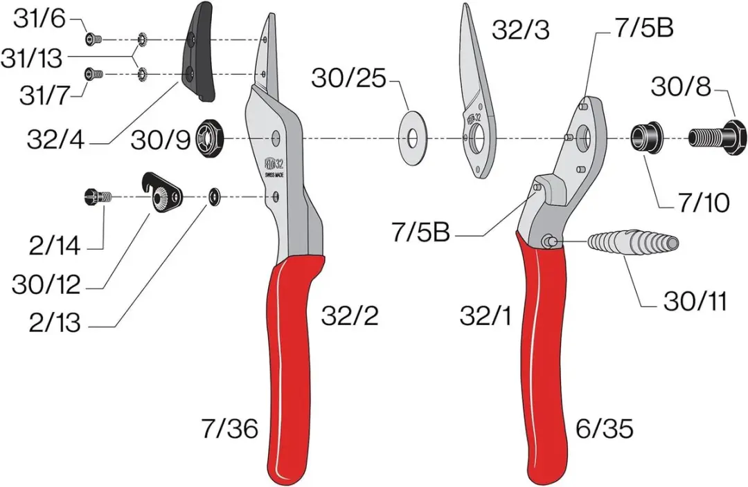 Felco 32 Snoeischaar - 210mm - 2 Stuks - afbeelding 6 van 6