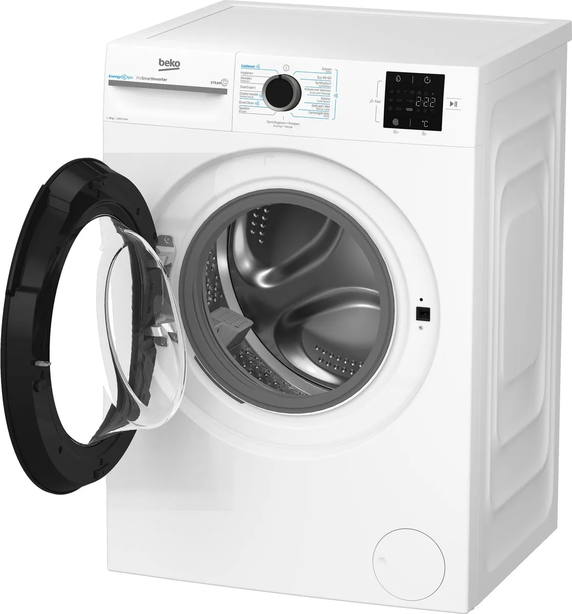 Beko BM3WFT3841W EnergySpin Wasmachine 8 kg - Wit
