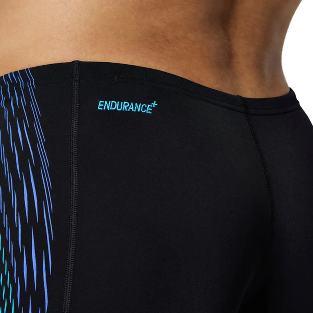 Speedo Tech Panel Aquashort Heren Sportzwembroek - Zwart/Blauw
