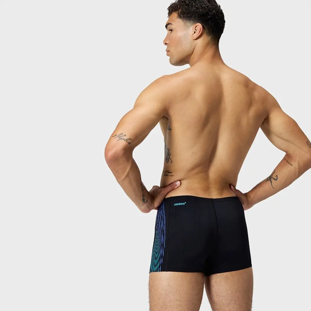Speedo Tech Panel Aquashort Heren Sportzwembroek - Zwart/Blauw