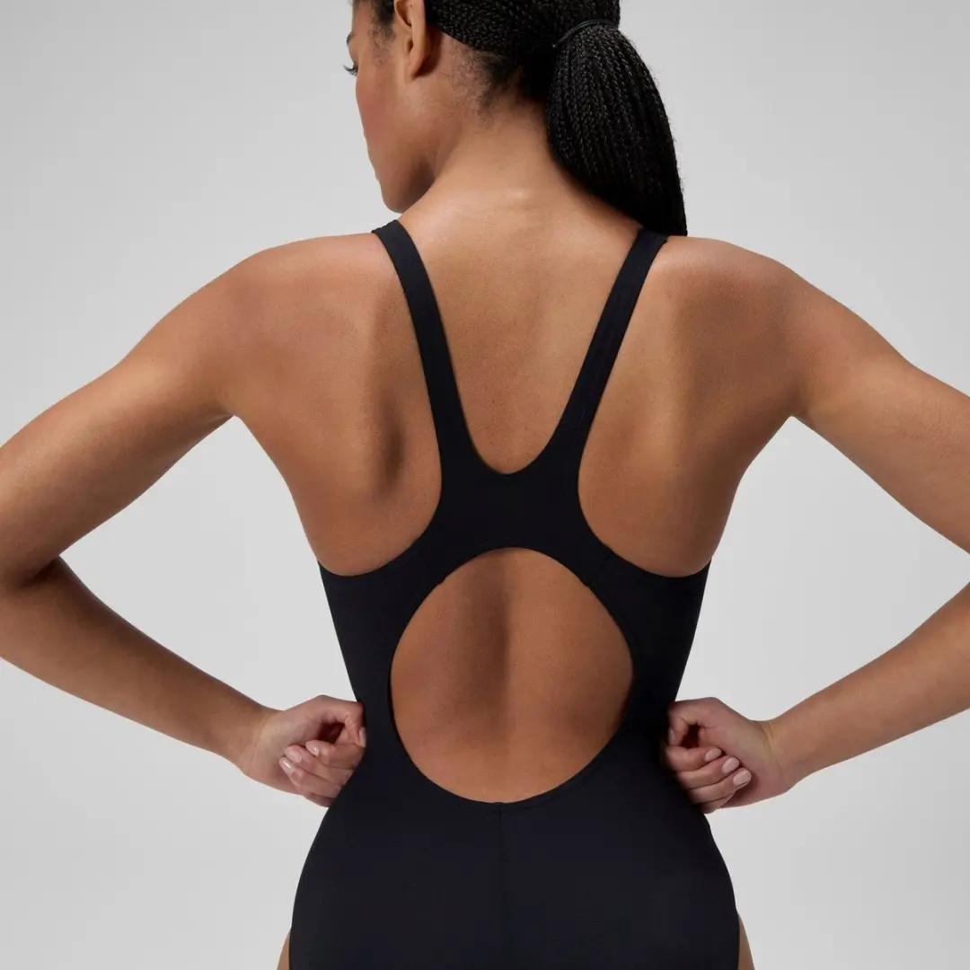 Speedo END+ Hyper Boom Placement Muscleback Badpak Dames 46 - Zwart/Aqua