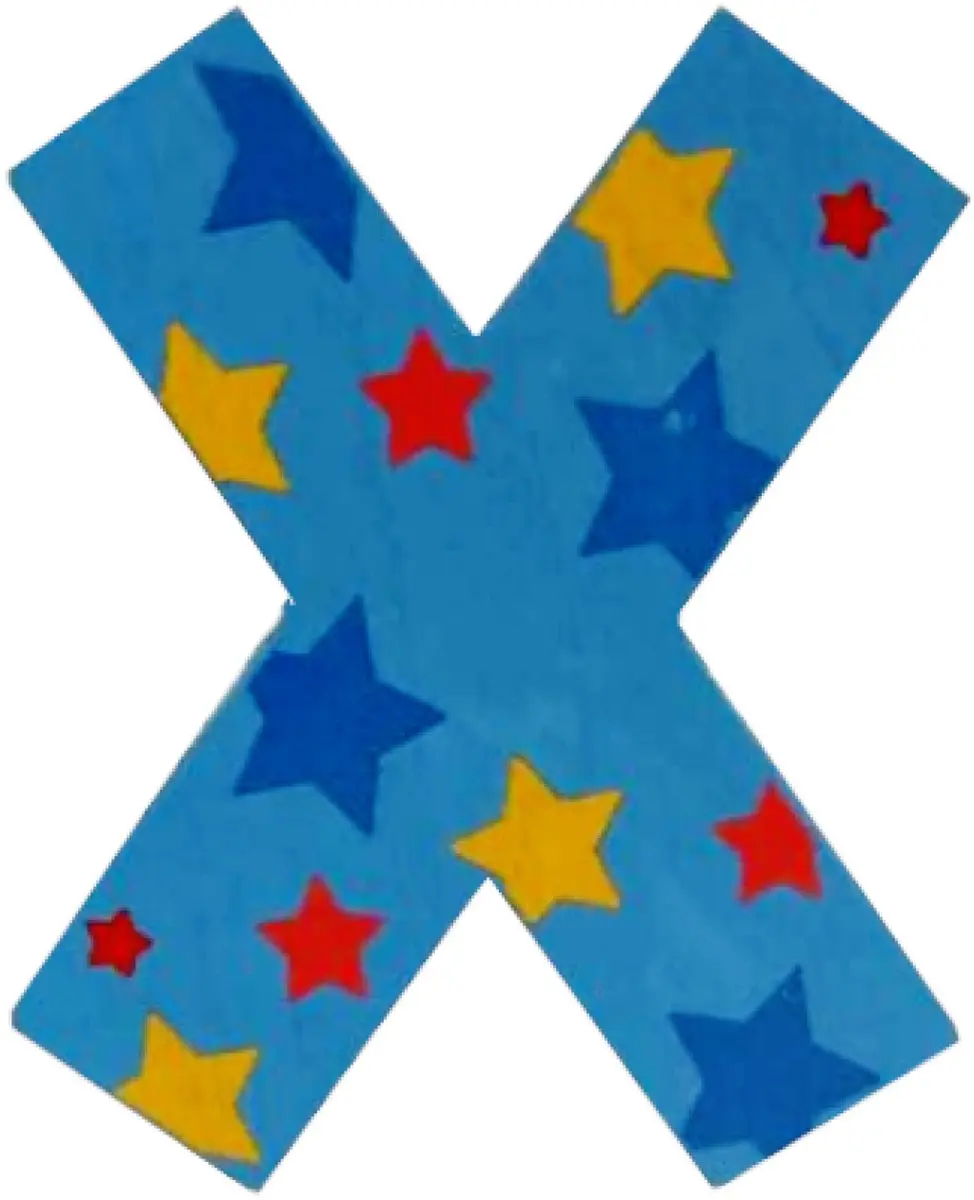 BIGJIGS Decoratieletter Hout 7cm - Blauw